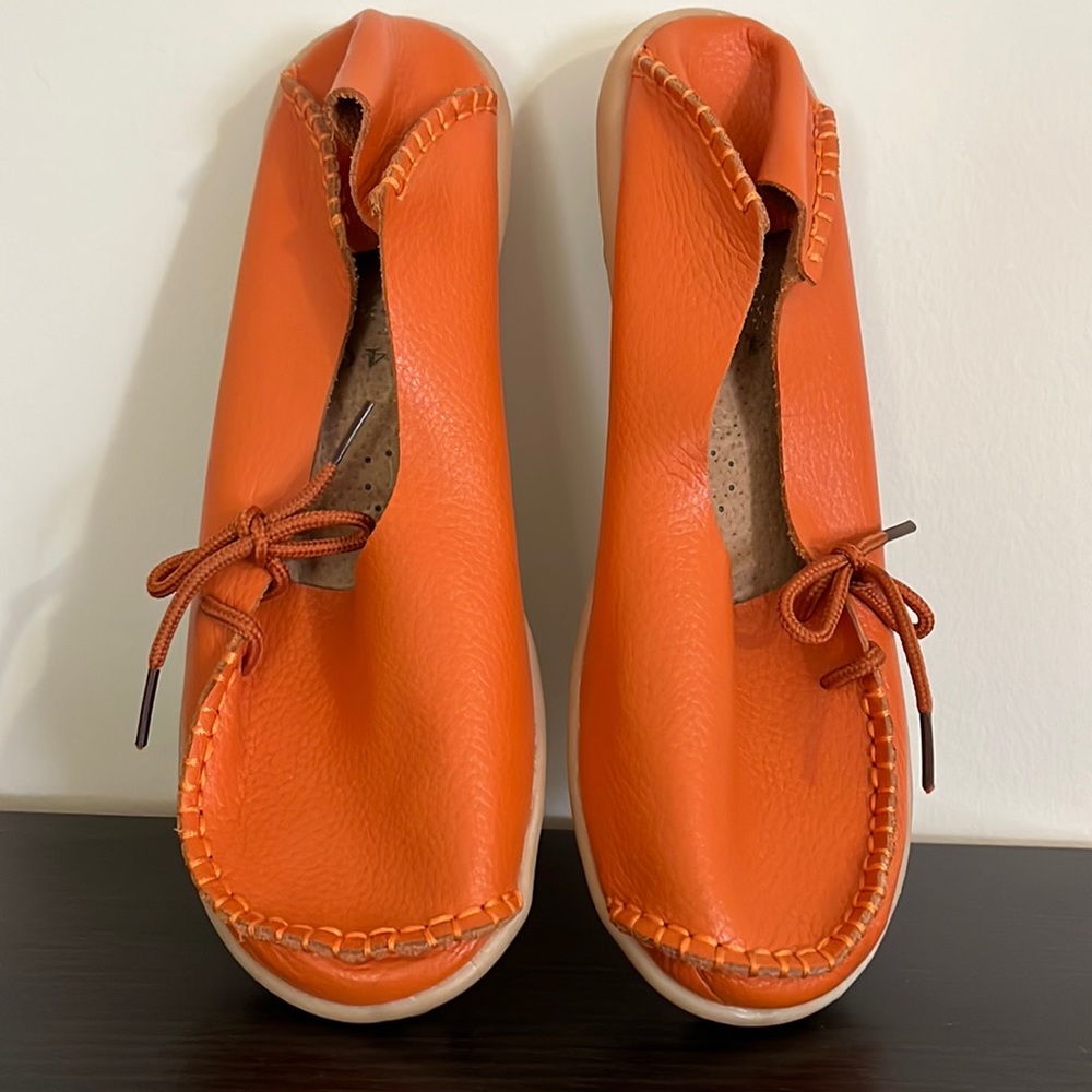 Cowhide Leather Lace-Up Boat Shoes
